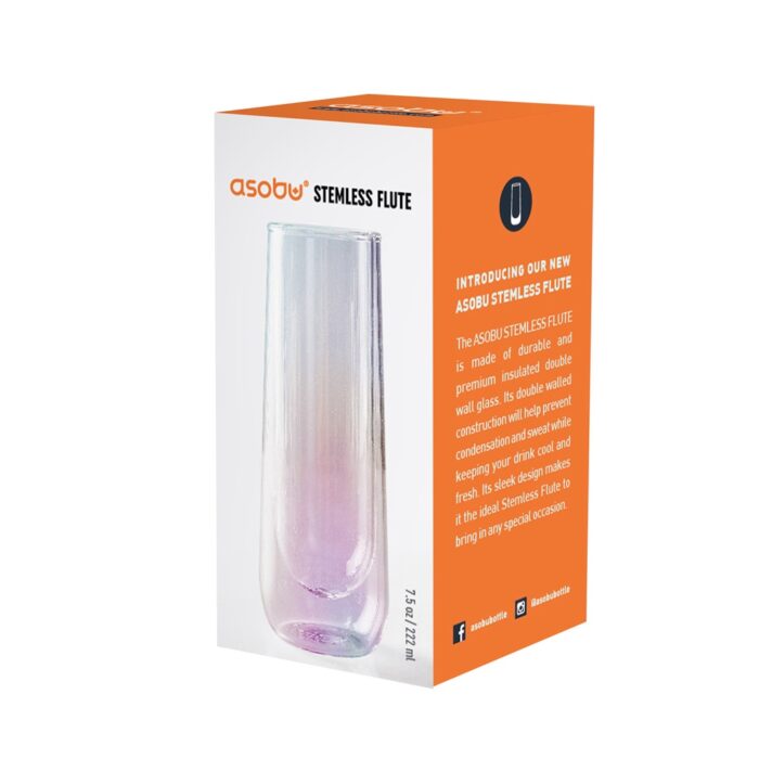 ASOBU Iridescent Stemless Flute - DWG46 - Image 2